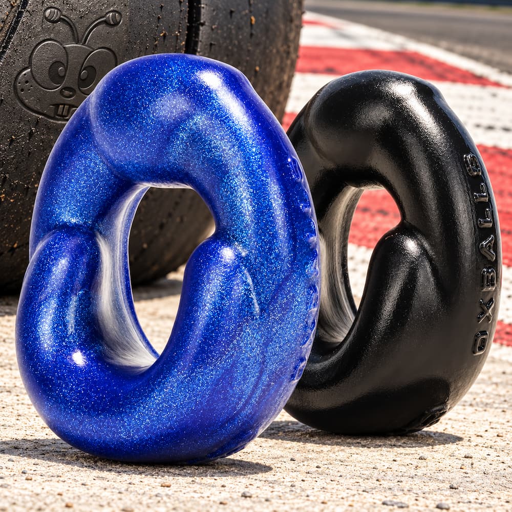 Oxballs Grip Silicone Cockring featuring the deep curved lower lifting lip