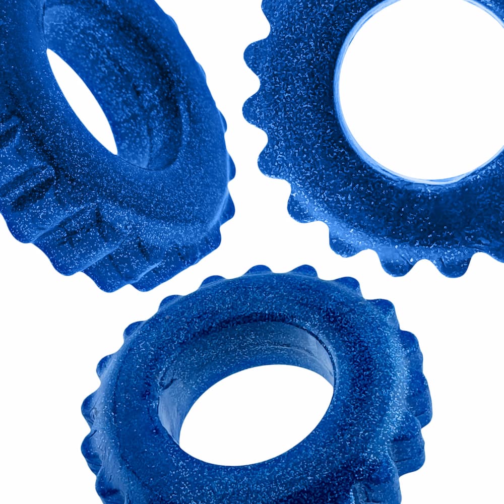 Oxballs Plushy Cockring Blue Fire Angle