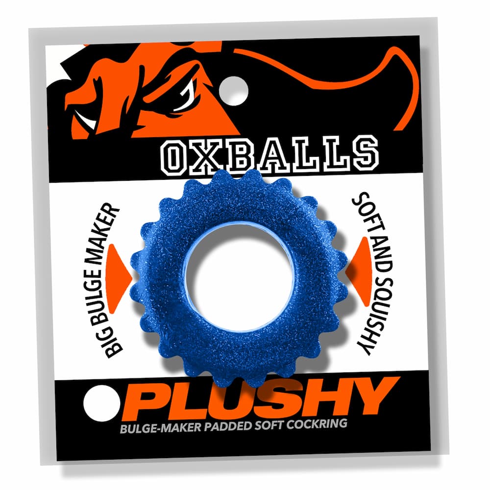 Oxballs Plushy Cockring Blue Fire Packaging