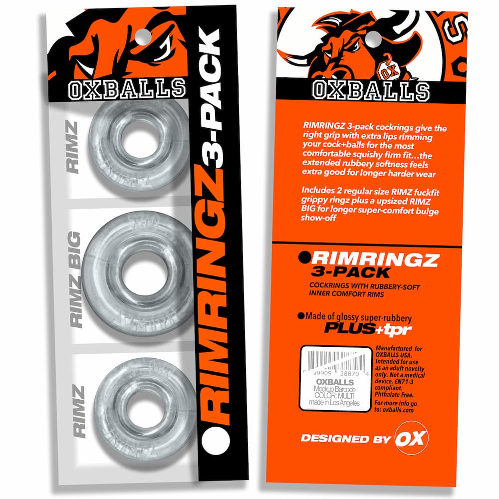 Oxballs Rimringz cockring Clear Packaging