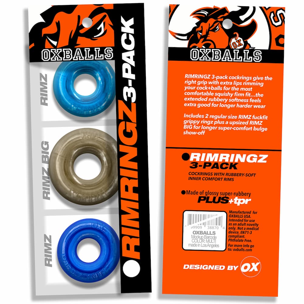 Oxballs Rimringz cockring Cool Blues Packaging