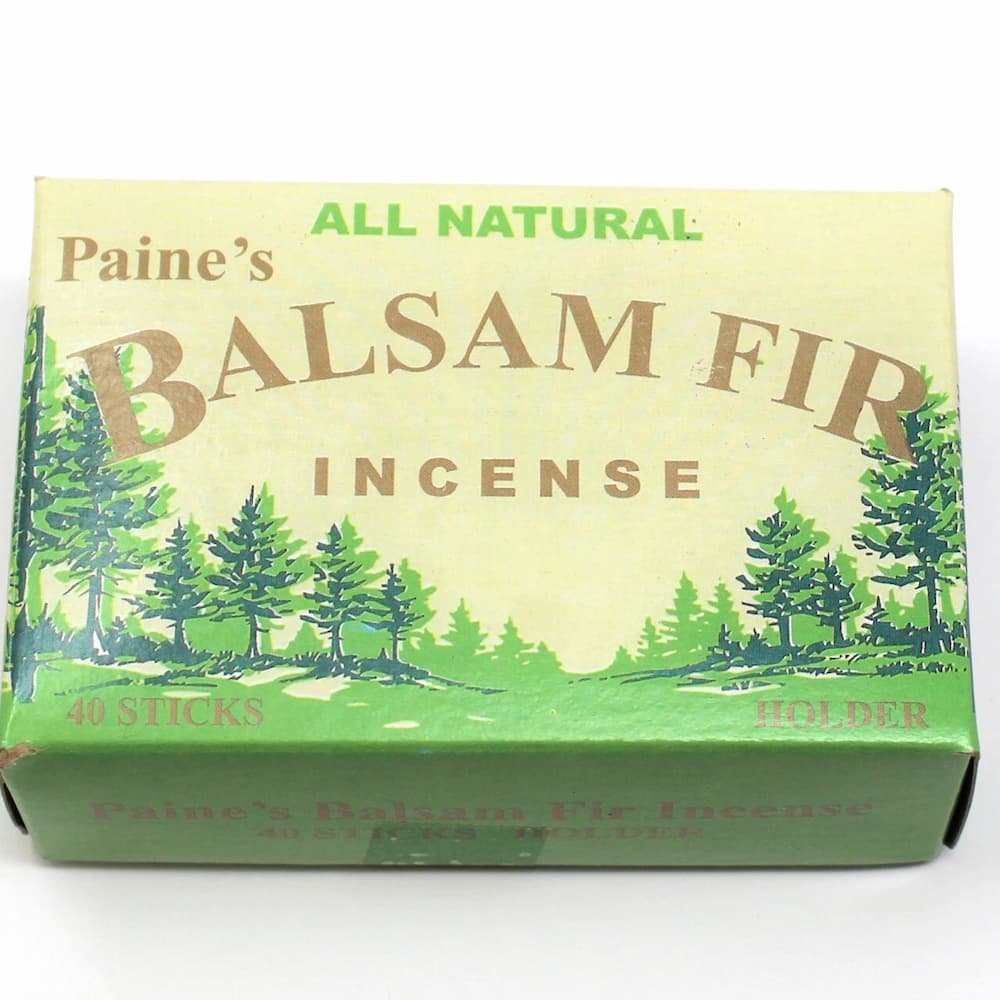 Paine 40 Balsam Fir Incense Sticks and Holder Packaging