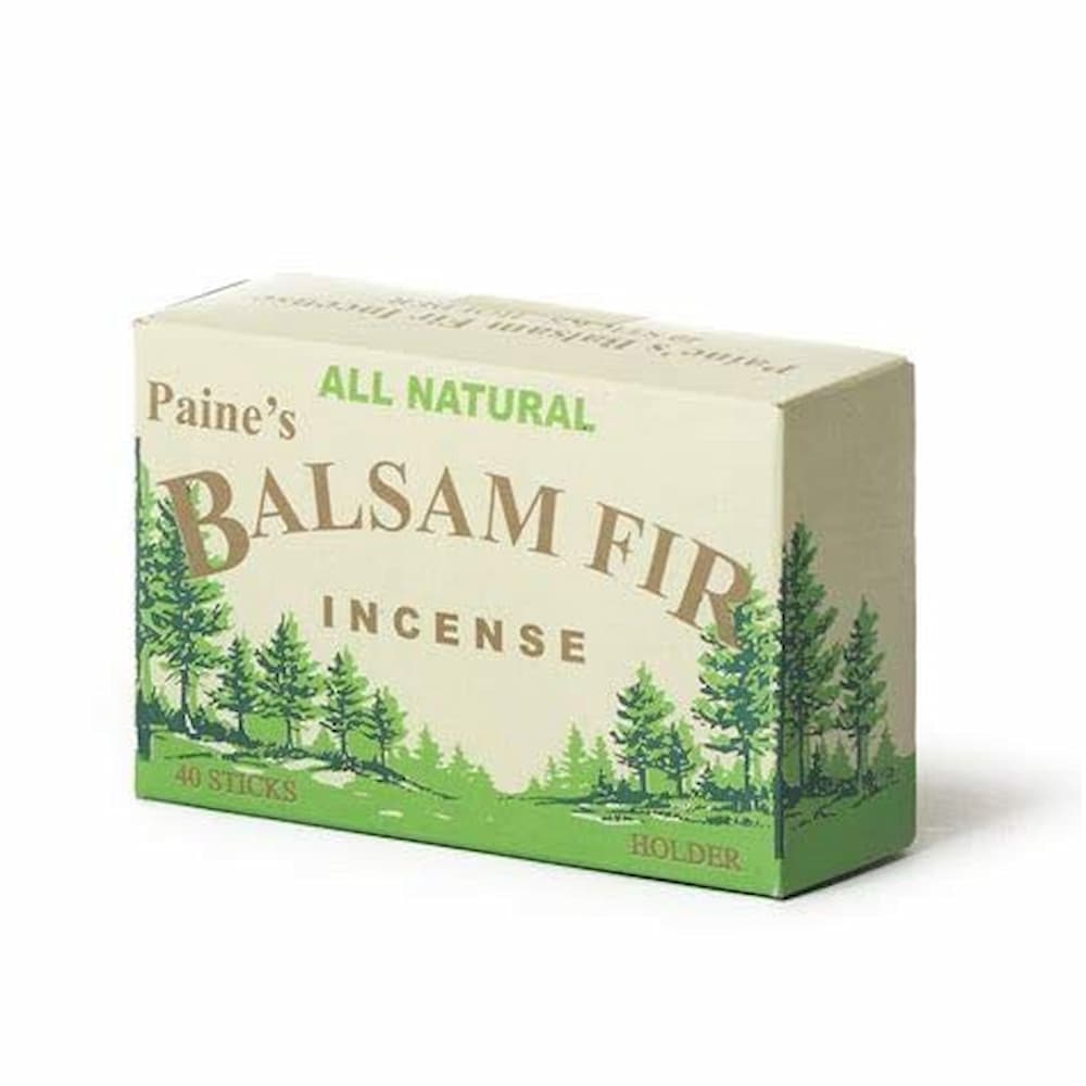 Paine 40 Balsam Fir Incense Sticks and Holder Side View