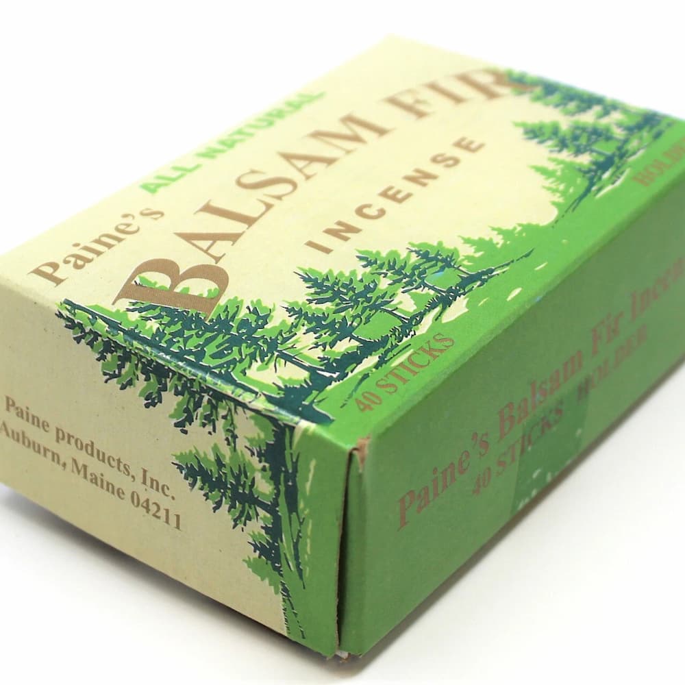 Paine 40 Balsam Fir Incense Sticks and Holder Side