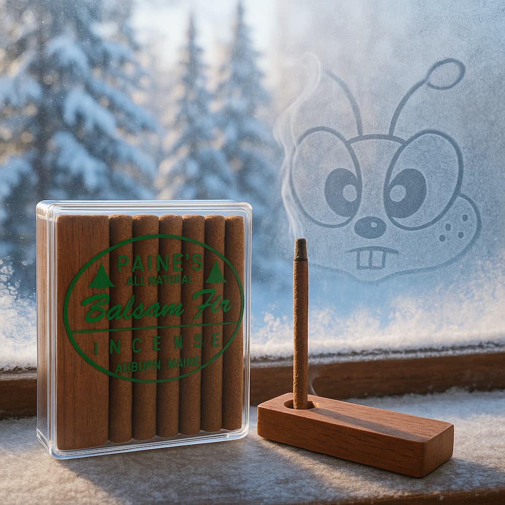 Paines Balsam Fir Incense 14 Sticks and Holder Side