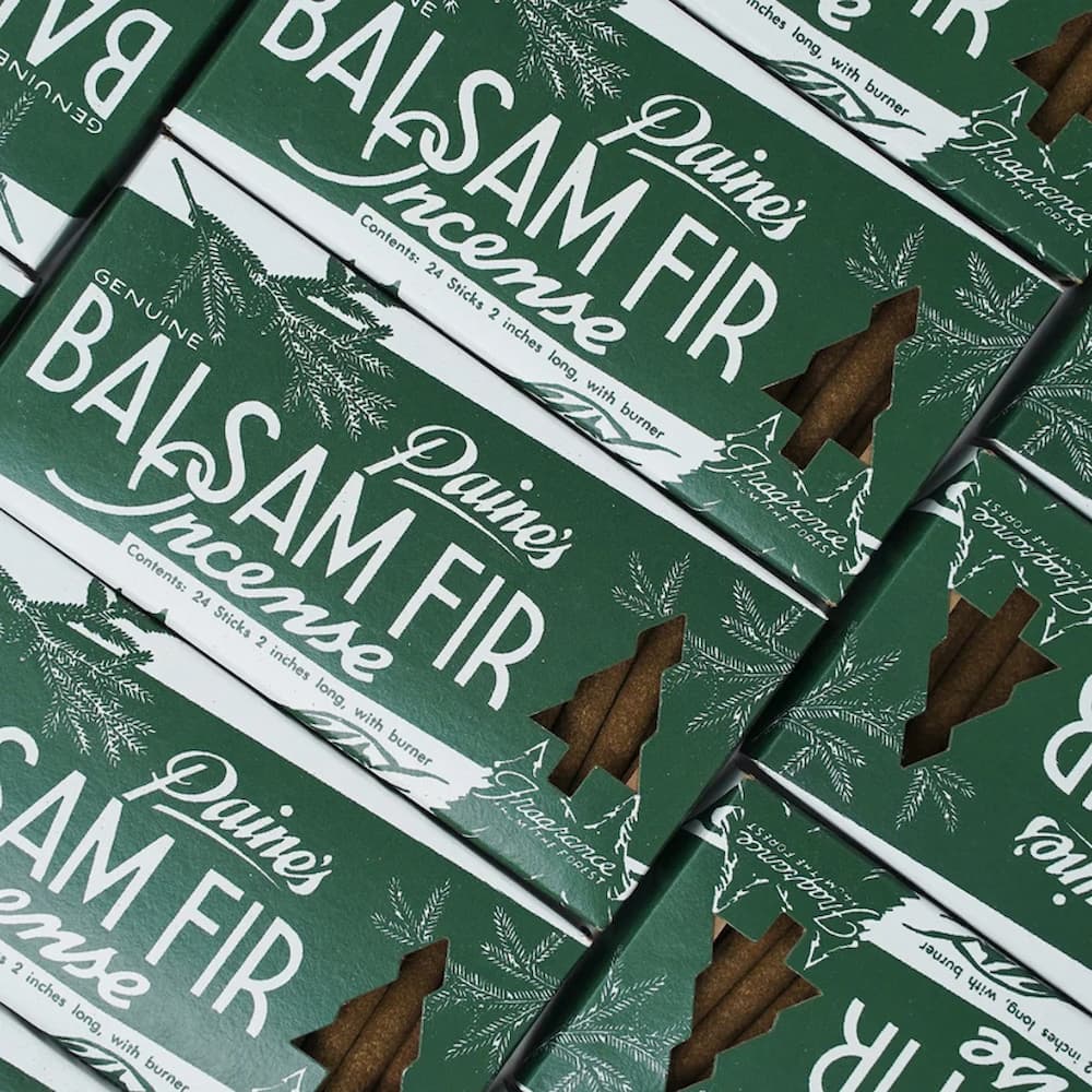 Paines Balsam Fir Incense 24 Sticks Packaging