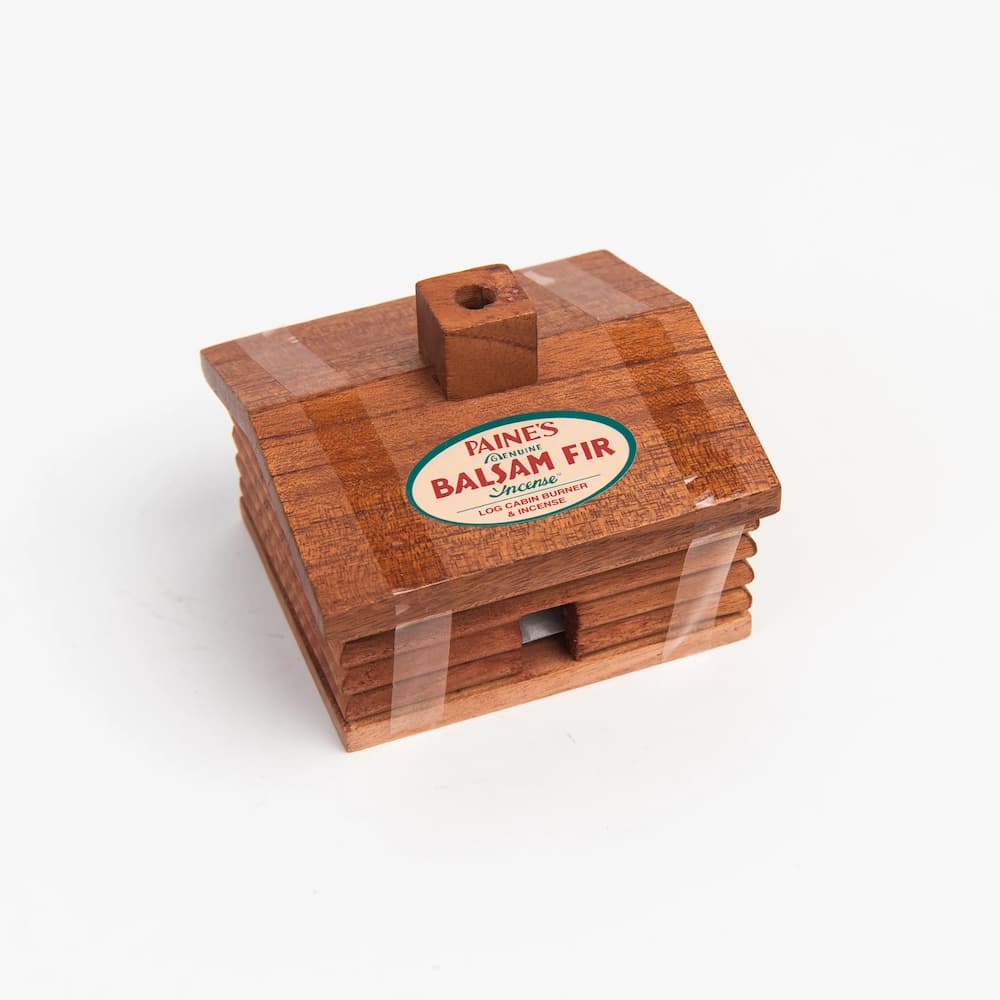 Paines Balsam Fir Log Cabin Incense Burner Large House