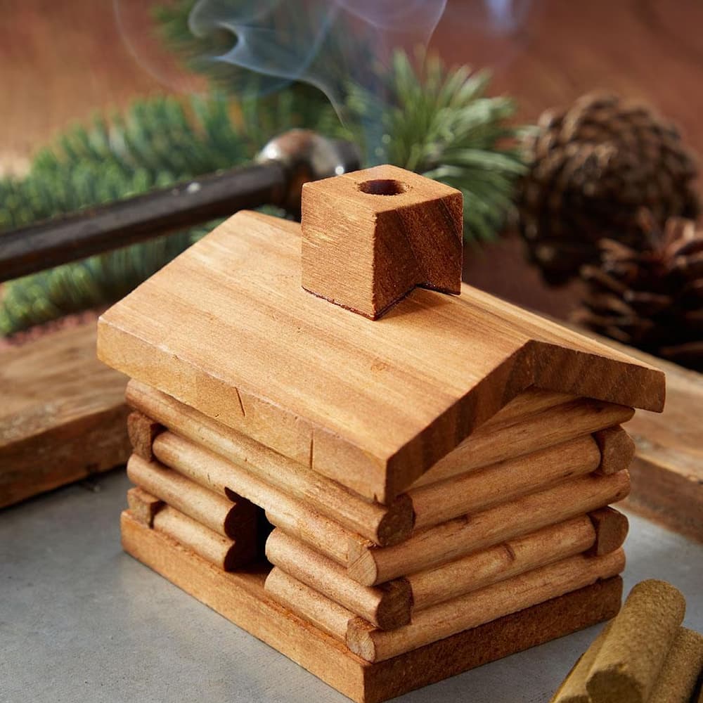 Paines Balsam Fir Log Cabin Incense Burner Large How To Use