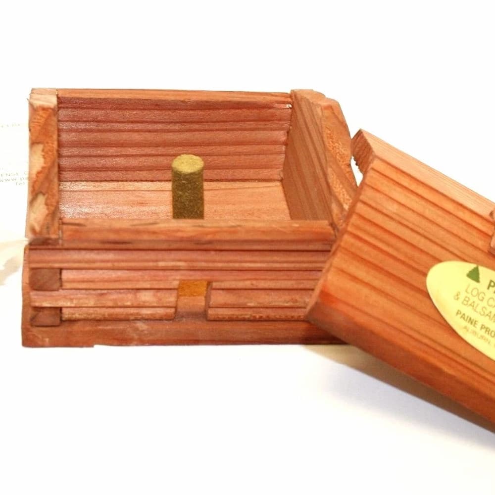 Paines Balsam Fir Log Cabin Incense Burner Large Incense Holder