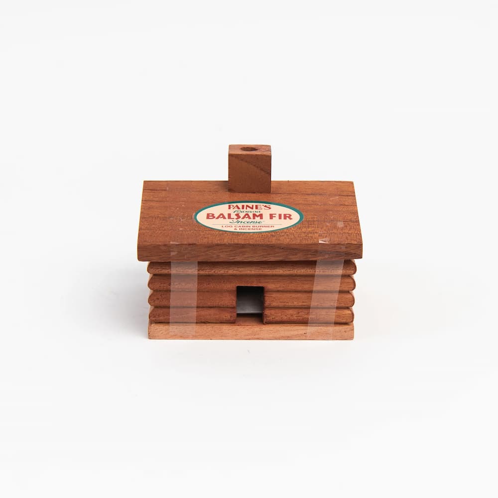 Paines Balsam Fir Log Cabin Incense Burner Large Logs House