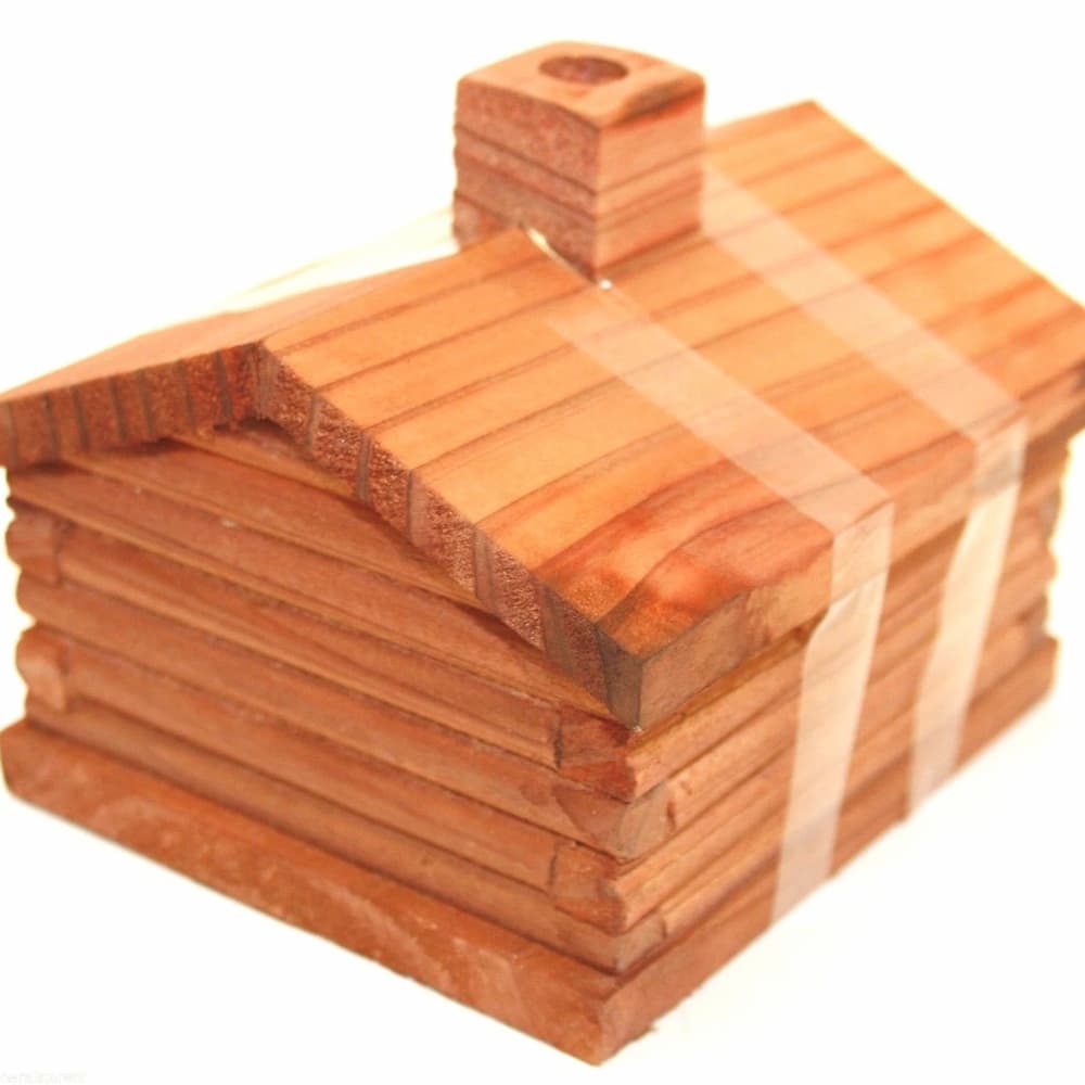 Paines Balsam Fir Log Cabin Incense Burner Large Side View