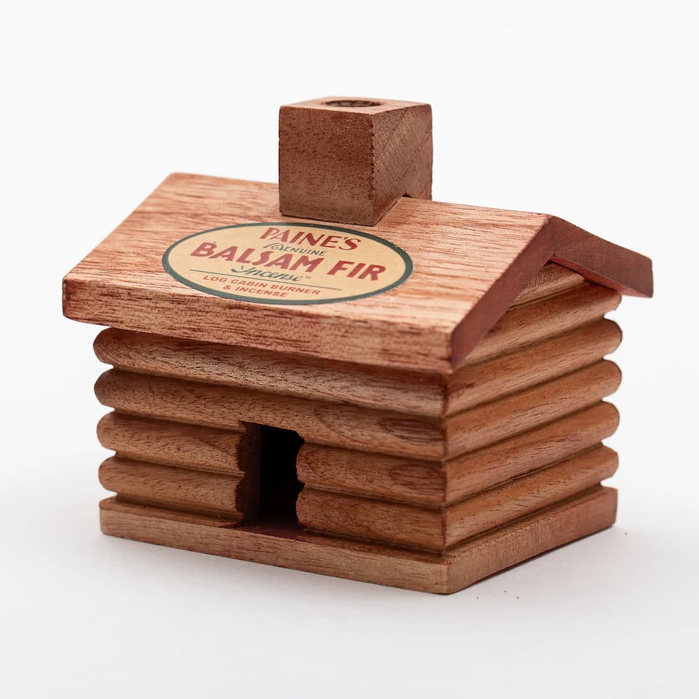 Paines Balsam Fir Log Cabin Incense Burner Large Side