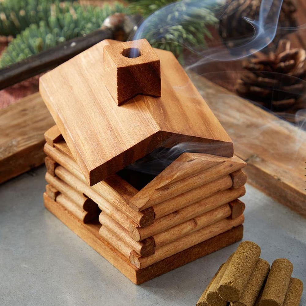 Paines Balsam Fir Log Cabin Incense Burner Large Sticks