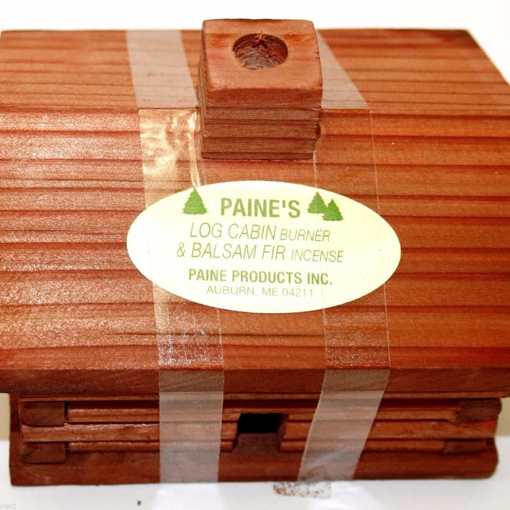 Paines Balsam Fir Log Cabin Incense Burner Large Top View