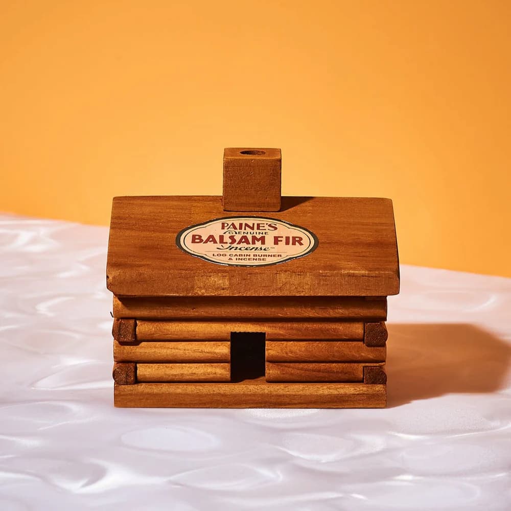 Paines Balsam Fir Log Cabin Incense Burner Large