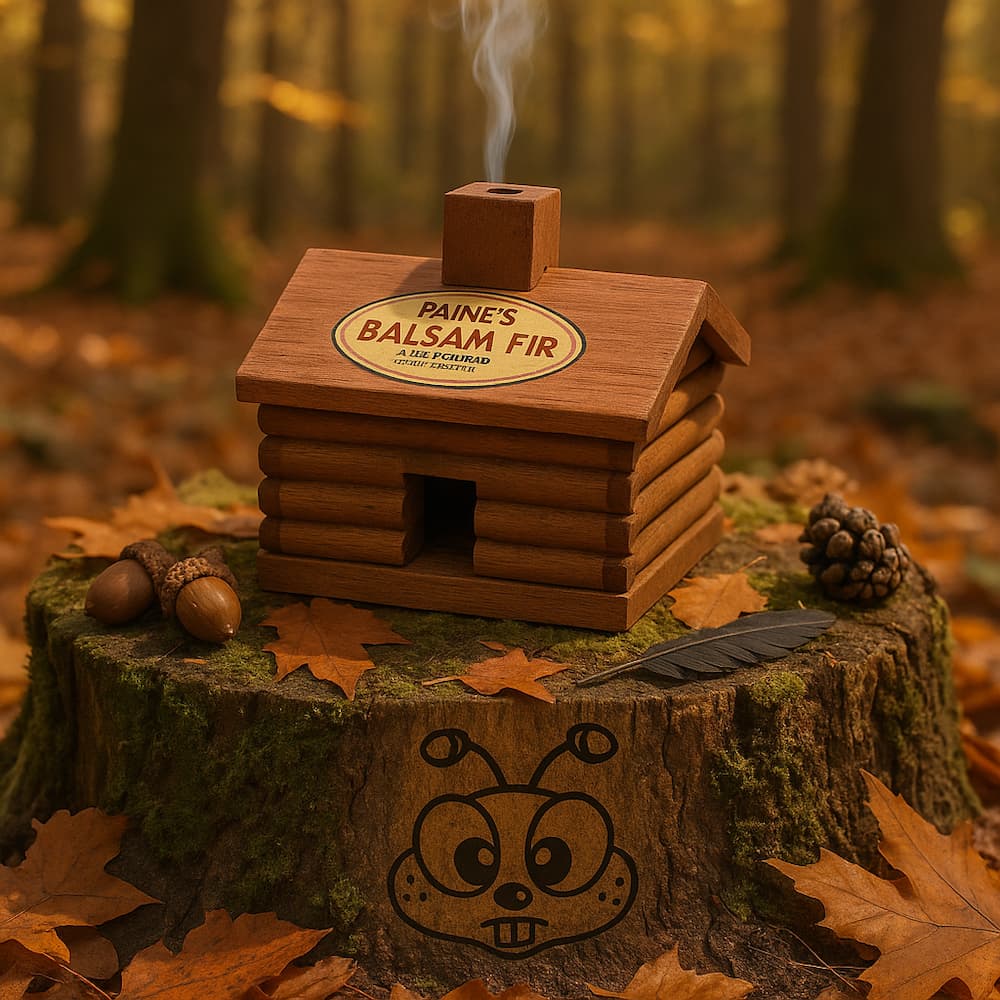 Paine's Balsam Fir Log Cabin Incense Burner