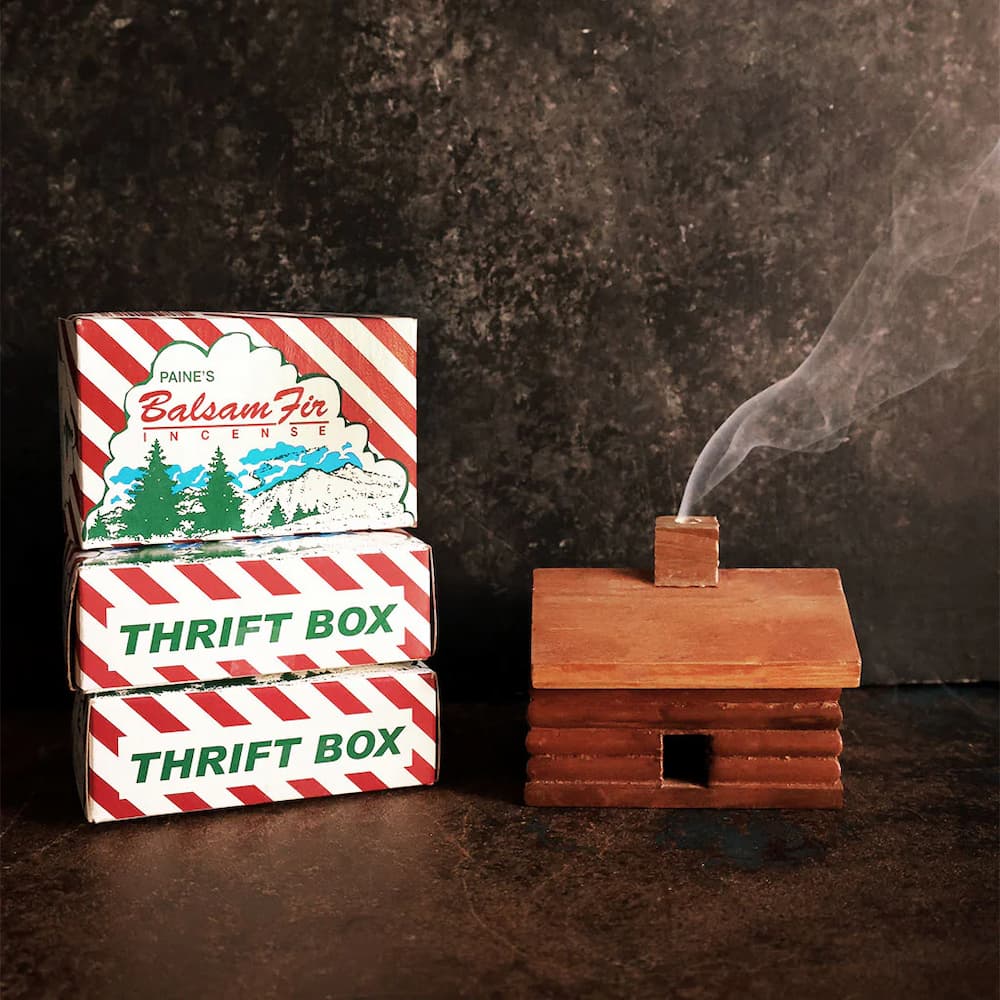 Paines Balsam Fir Log Cabin Incense Holder