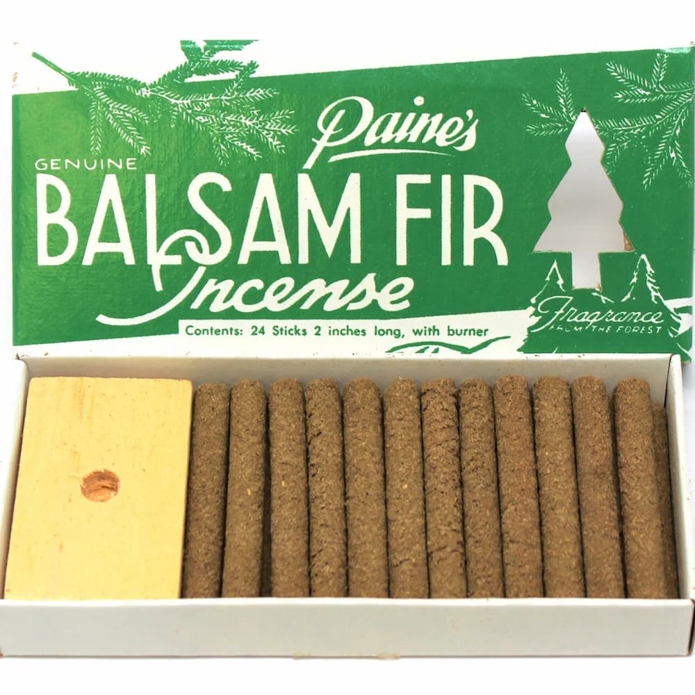 Paines Genuine Balsam Fir Incense 24 Sticks Box Inside