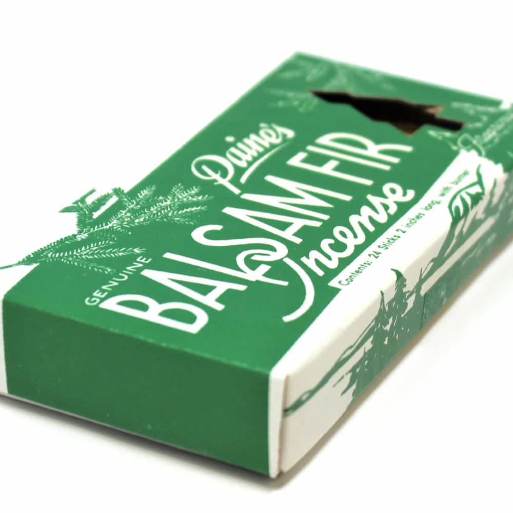 Paines Genuine Balsam Fir Incense 24 Sticks Box Side