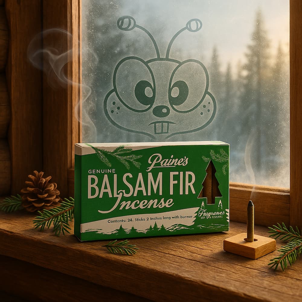 Paines Genuine Balsam Fir Incense 24 Sticks and holder