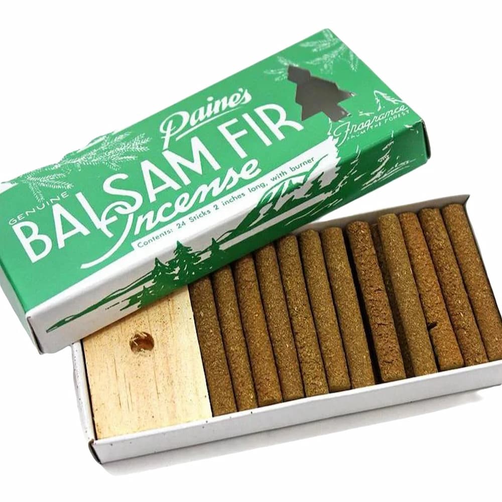 Paines Genuine Balsam Fir Incense 24 Sticks and holder