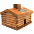 Paines Red Cedar Log Cabin Incense Burner On White Background