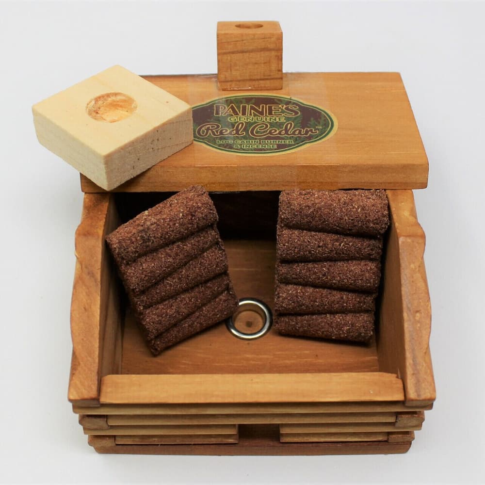 Red Cedar Incense Cones Inside Log Cabin