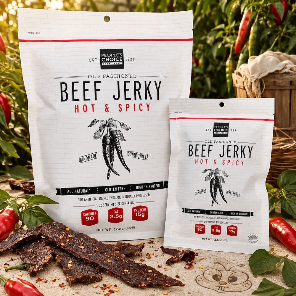 Peoples Choice Old Fashioned Hot Spicy Beef Jerky