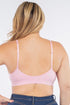 Plus Size Seamless Bralette Pink Straps