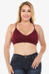 Plus Size Seamless Bralette Red Front