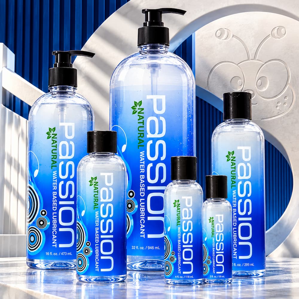 Premium Blue Lubricant Bottle Collection