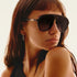 Quay Chart Topper Black Smoke Model Side
