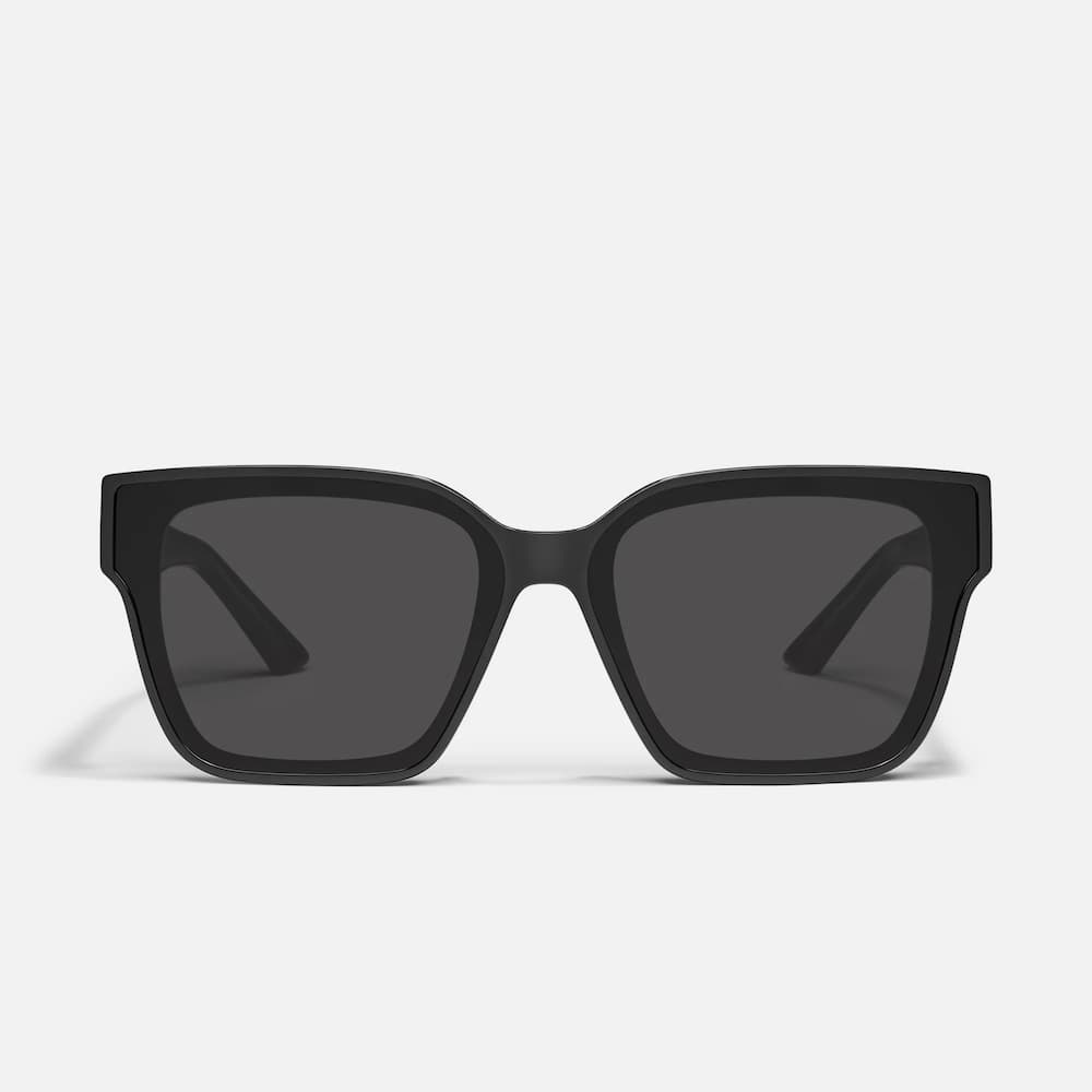Quay Drive In Black Polarized Lens Front