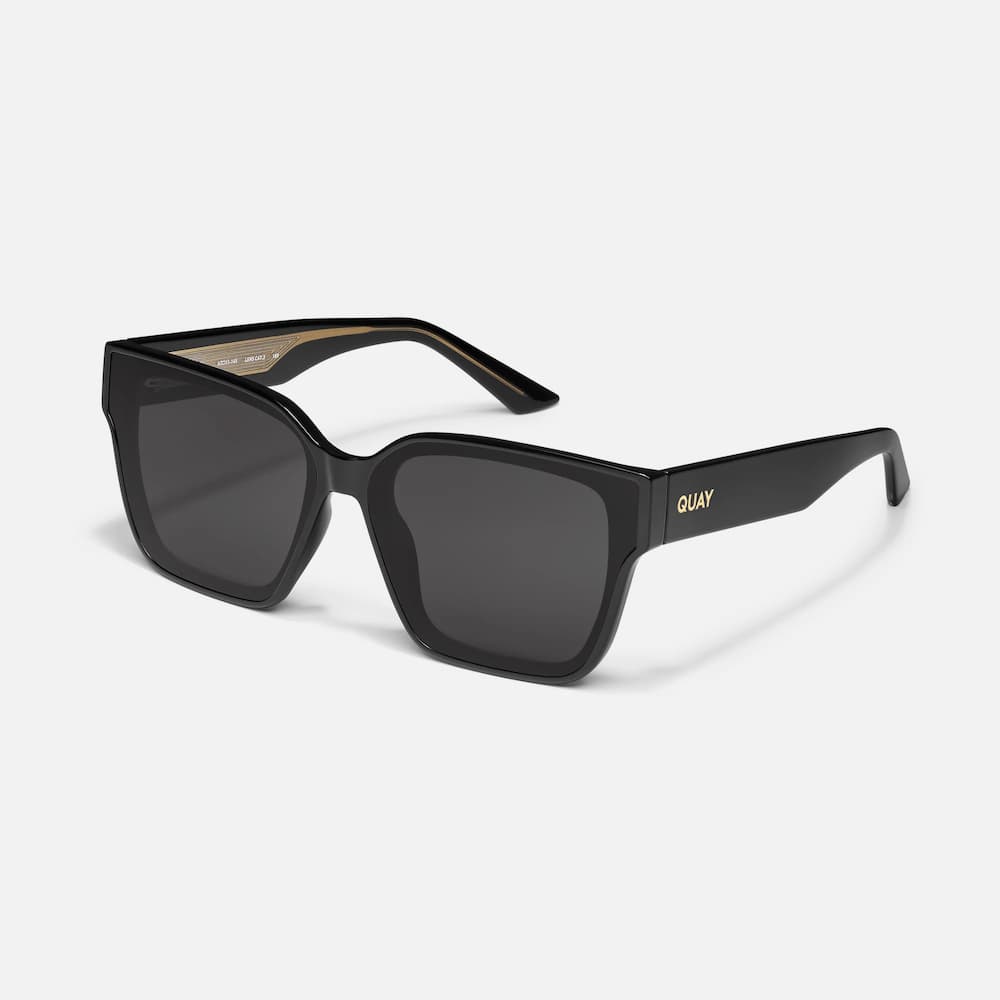 Quay Drive In Black Polarized Lens Side