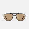 Quay En Route Matte Black Tan Front