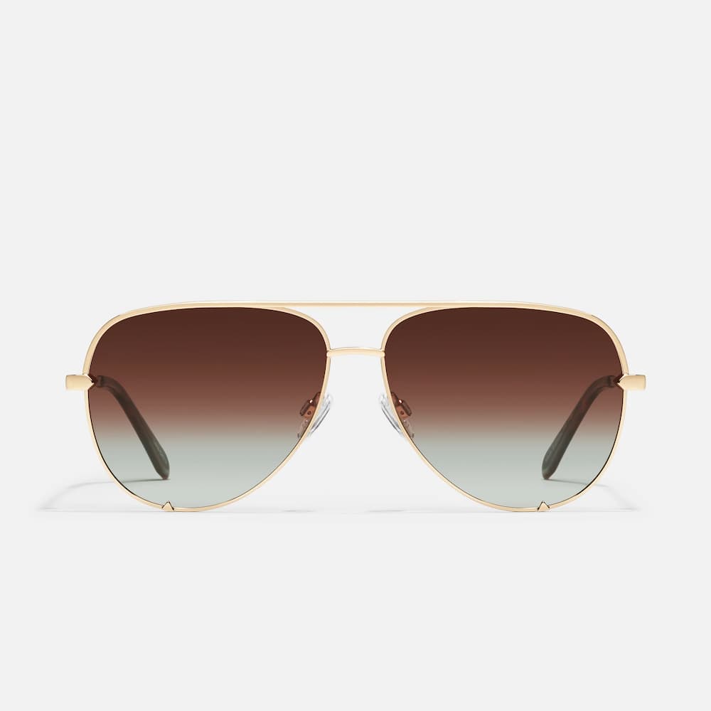 Quay High Key Gold Brown Fade Front