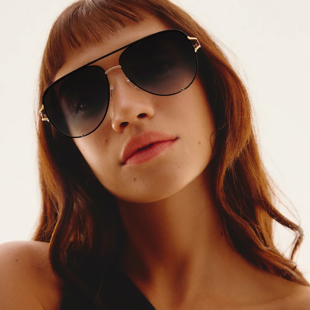 Quay High Key Twist Black Smoke 
Model Front