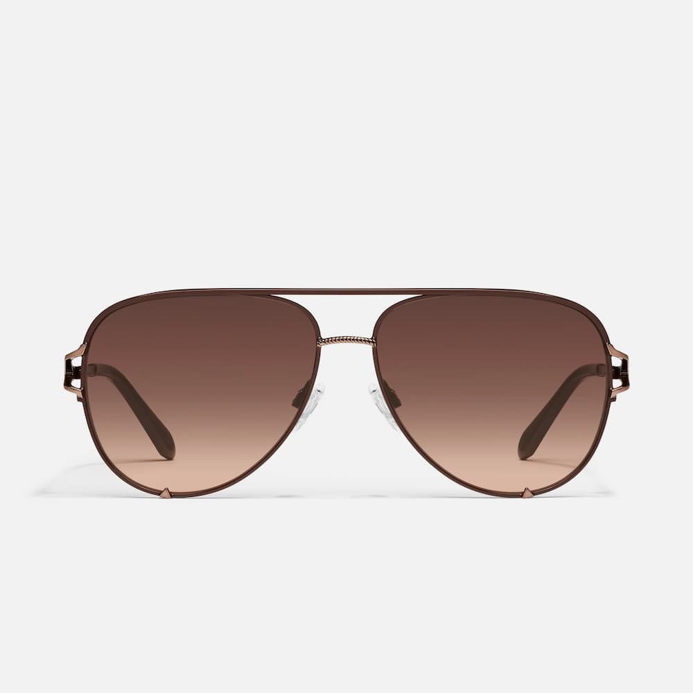 Quay High Key Twist Chocolate Frame Brown Fawn Lens Front
