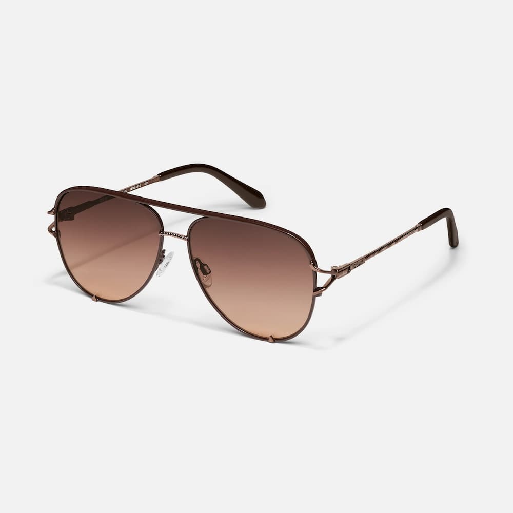Quay High Key Twist Chocolate Frame Brown Fawn Lens Side