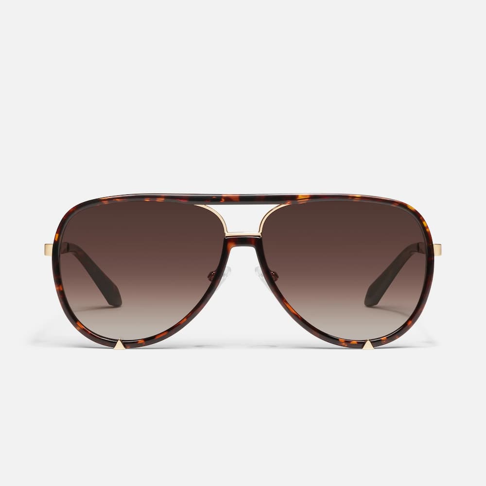 Quay High Profile Dark Tort Brown Front
