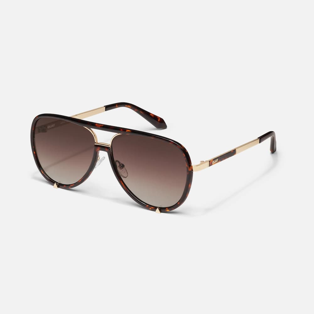 Quay High Profile Dark Tort Brown Side