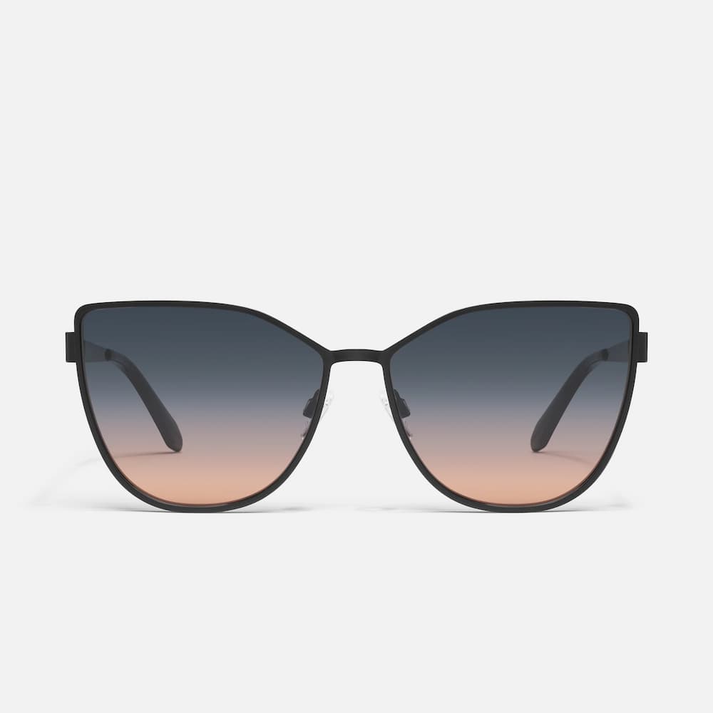Quay In Pursuit Black Frame Coral Lens Front