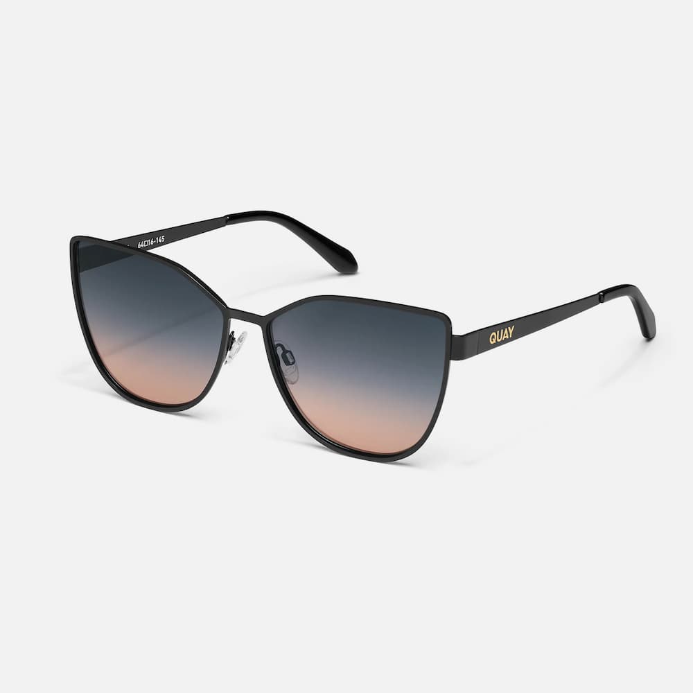 Quay In Pursuit Black Frame Coral Lens Side