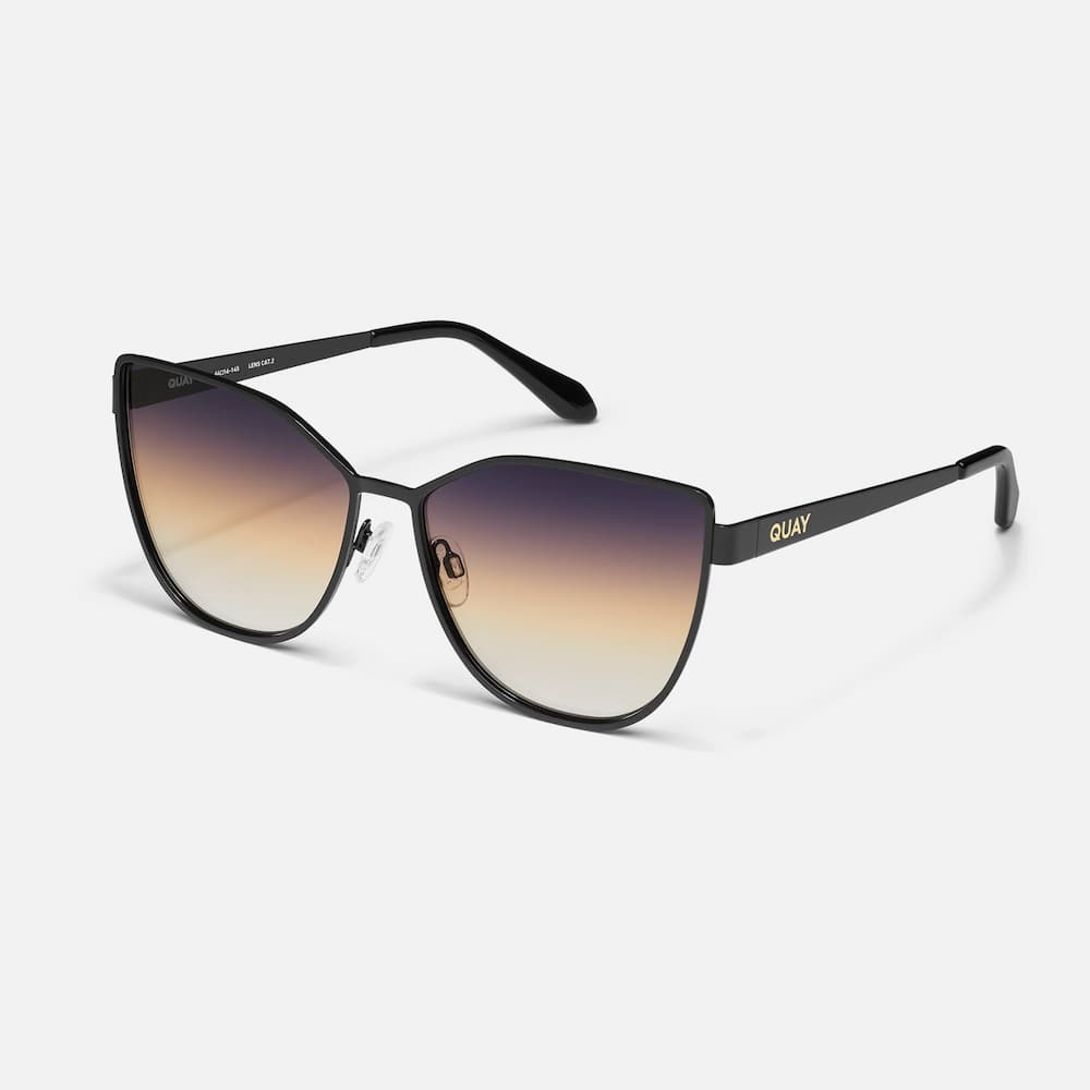 Quay In Pursuit Black Frame Poppy Lens Side