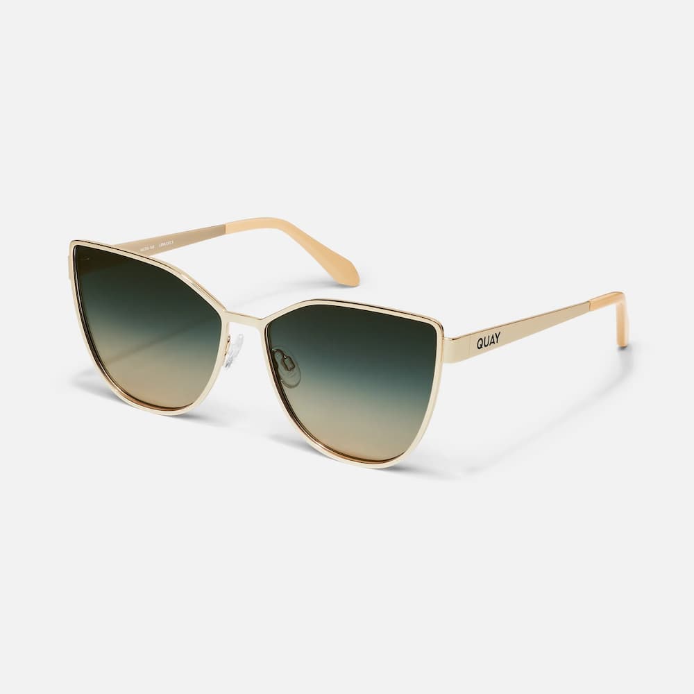Quay In Pursuit Gold Frame Palm Lens Side