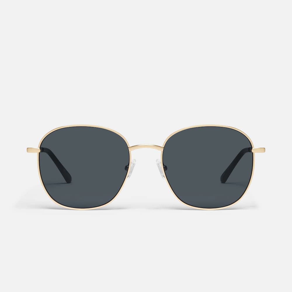 Quay Jezabell Gold Frame Smoke polarized Lens Front
