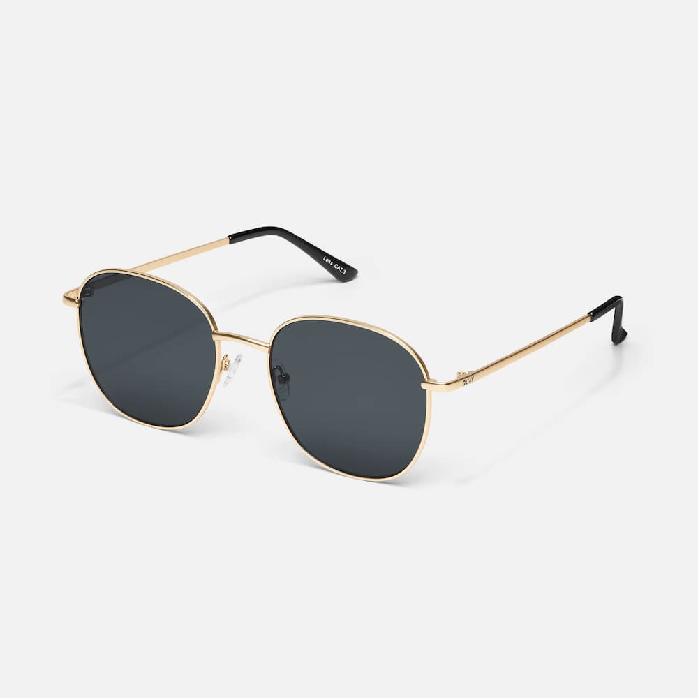Quay Jezabell Gold Frame Smoke polarized Lens Side