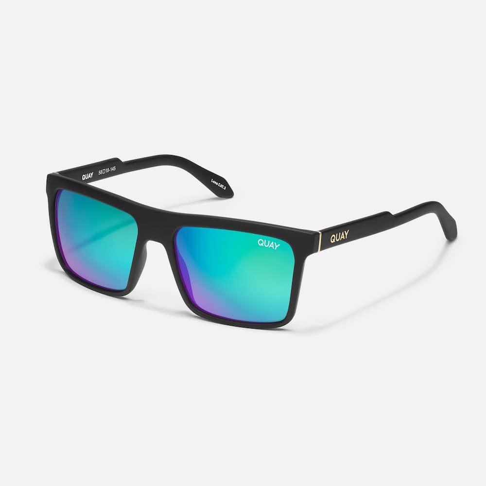Quay Let It Run Matte Black Navy Side