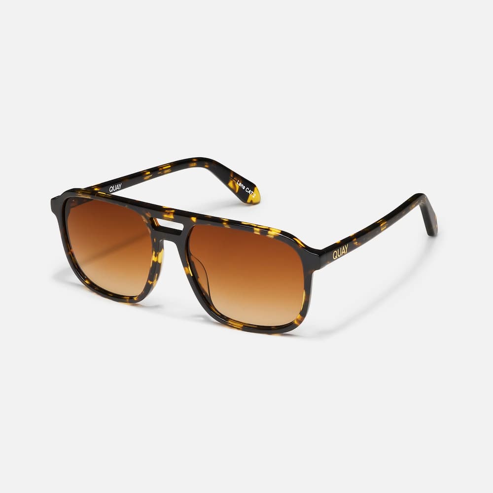 Quay On The Fly Tortoise Frame Orange Lens Side