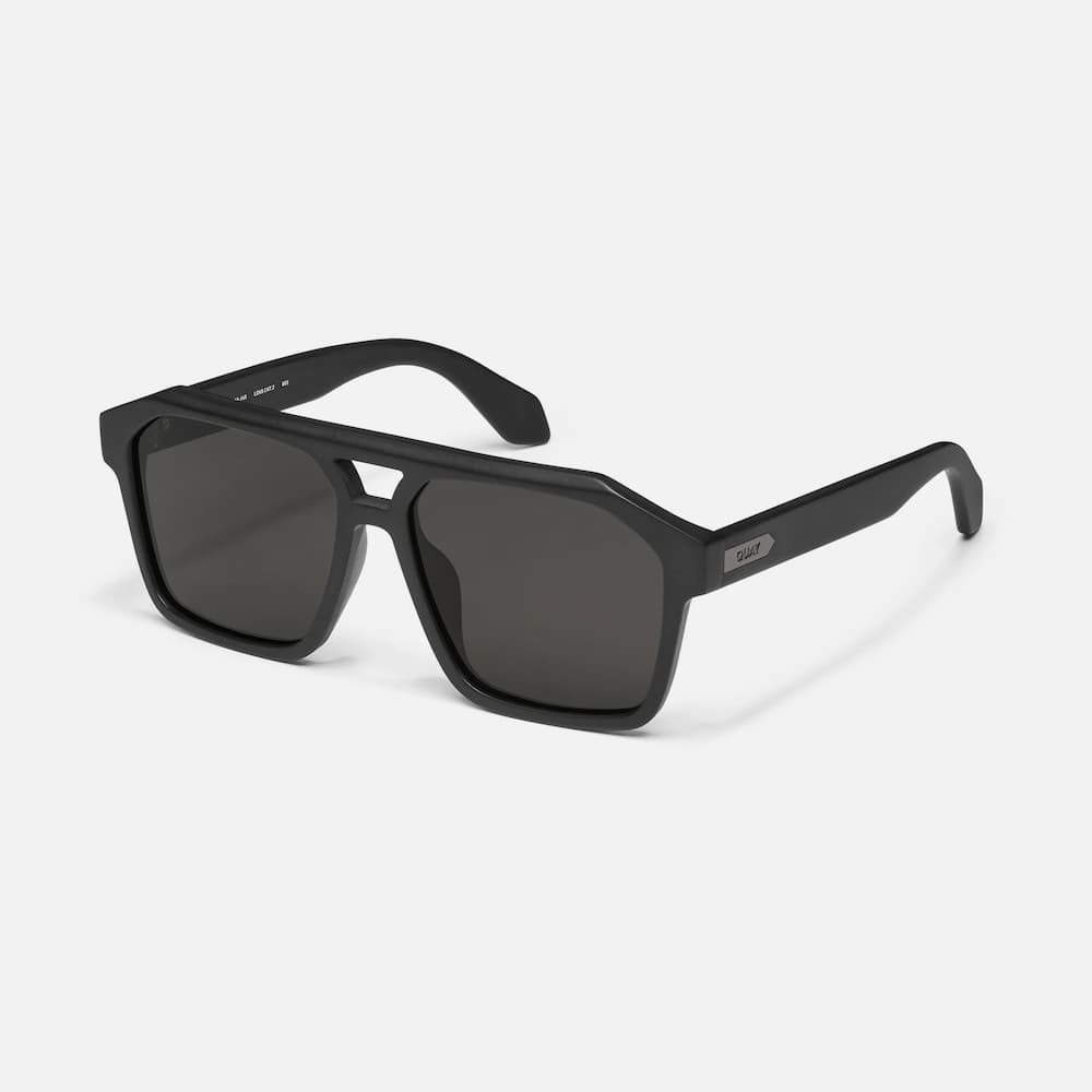 Quay Soundcheck Matte Black Black Polarized Side